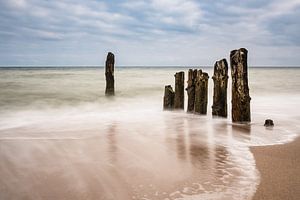 Buhnen an der Küste der Ostsee