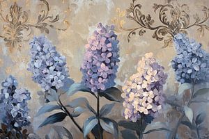 Elegante Hortensienblüten Kunst
