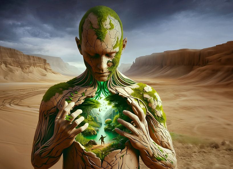 World Earth Day. Person shows new life. by Eye on You