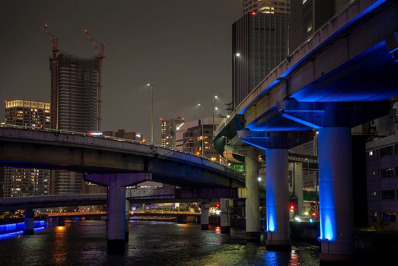 Osaka's concrete jungle in the evening by The Wandering Piston