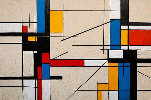 Lignes abstraites et composition de couleurs