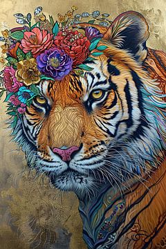 Portrait de tigre majestueux sur Art Merveilleux