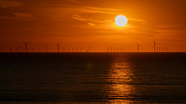 A final glimpse of the sun over the North Sea by Peter Bartelings