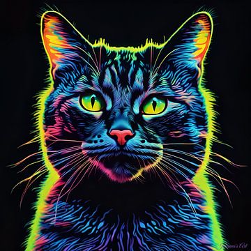 Néon/lumière noire Art of Cat 4 sur Johanna's Art