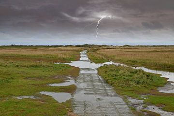 Slufter Texel  tussen de regenbuien door. van Jose Lok