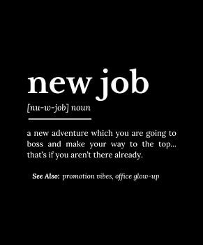 Neue Job-Definition - Lustige motivierende Typografie