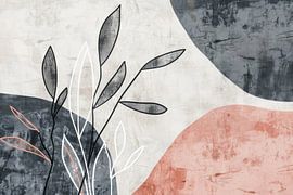 Line Art Pflanze von Poster Art Shop