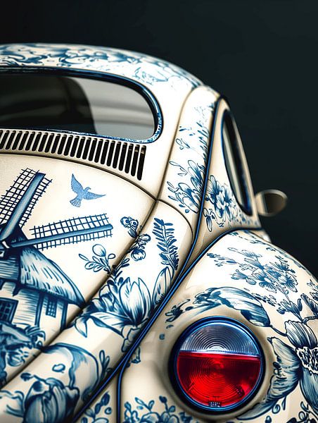 detail of rear and tail light of a vw beetle by Margriet Hulsker
