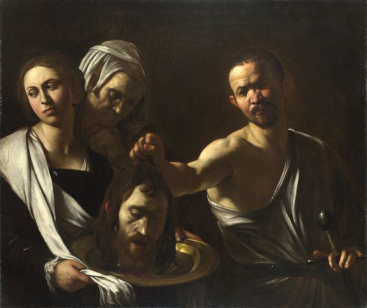 Salome receives the Head of Saint John the Baptist, Michelangelo Merisi da Caravaggio by Masterful Masters