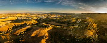 Panorama van het schitterende Toscaanse landschap van Damien Franscoise