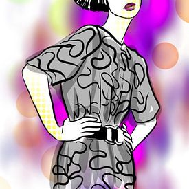 Illustration de mode de style pop sur Janin F. Fashionillustrations