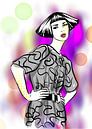 Pop Style mode-illustratie van Janin F. Fashionillustrations thumbnail