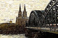 Keulen Panorama Artystyle Schilderij