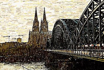 Cologne Panorama Artystyle Painting