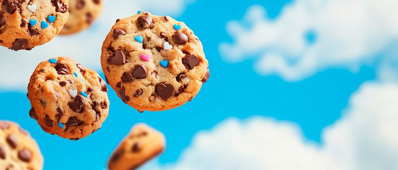 Airy biscuits against a blue sky by Poster Art Shop