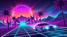 Retro Synthwave Landscape by Markus Gann