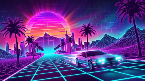 Retro Synthwave Landscape