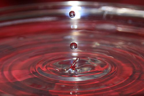 Water. Rood de kleur van de liefde. Balk Friesland