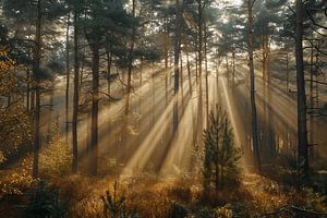 Magisches Licht im Wald