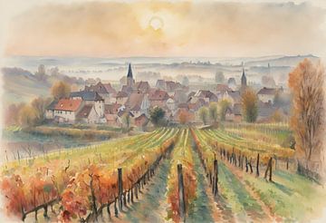 Vineyards in Alsace by Kees van den Burg