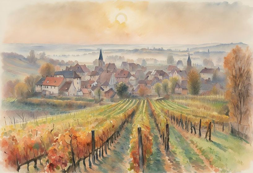 Vignobles en Alsace par Kees van den Burg