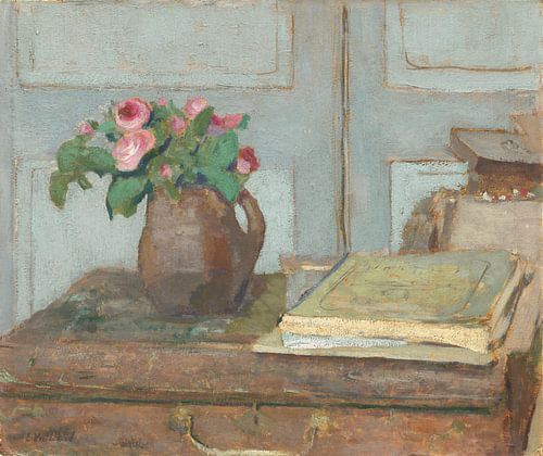 De schilderdoos van de kunstenaar en mosrozen, Edouard Vuillard