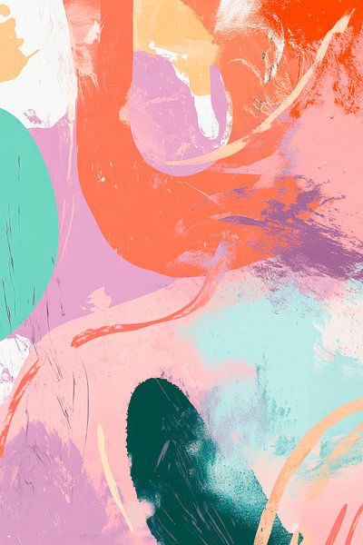 Bunte abstrakte Malerei mit Formen von Poster Art Shop