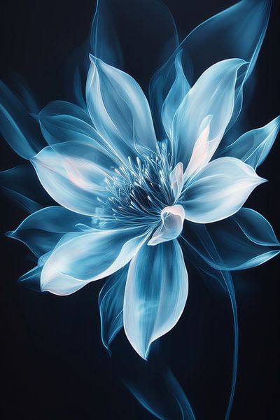 Fluid Blue - Ethereal Floral Beauty by Eva Lee