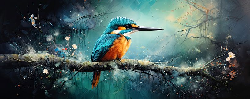 Birds Kingfishers by Eye catching paintings