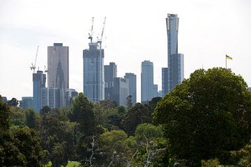 Skyline Melbourne 2018 Eureka als hoogste gebouw. van Ronald Kromkamp