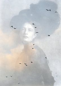 Porträt einer jungen Frau mit Hut von StudioMaria.nl