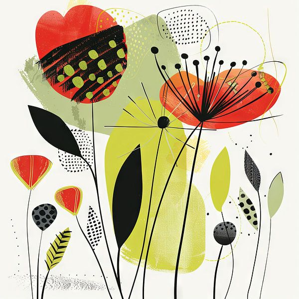 Fröhliche Blumenmotive von Poster Art Shop