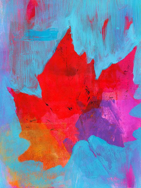 Big colourful leaf by Karen Kaspar