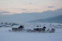 Cottages in the snow