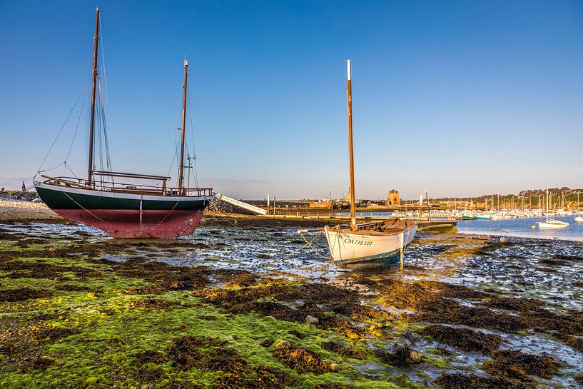 Sailing boats at low tide in the harbour of Camaret-sur-Mer, Brittany by Christian Müringer