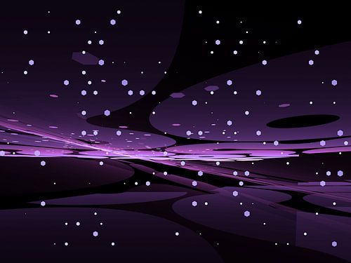 Illustration 3d d'art abstrait fantaisie d'un cosmos fractal