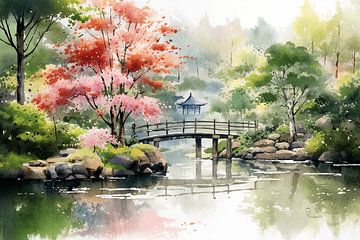 Zen-Garten des Geistes | Zen-Kunst von ARTEO Gemälde
