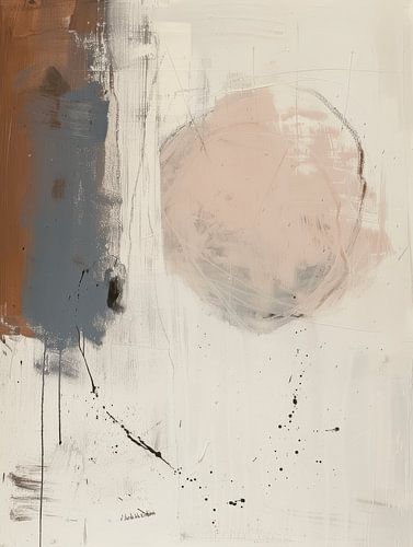 Modern abstract in Japandi en wabi-sabi stijl