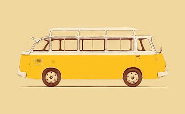 Gele bestelwagen van Florent Bodart
