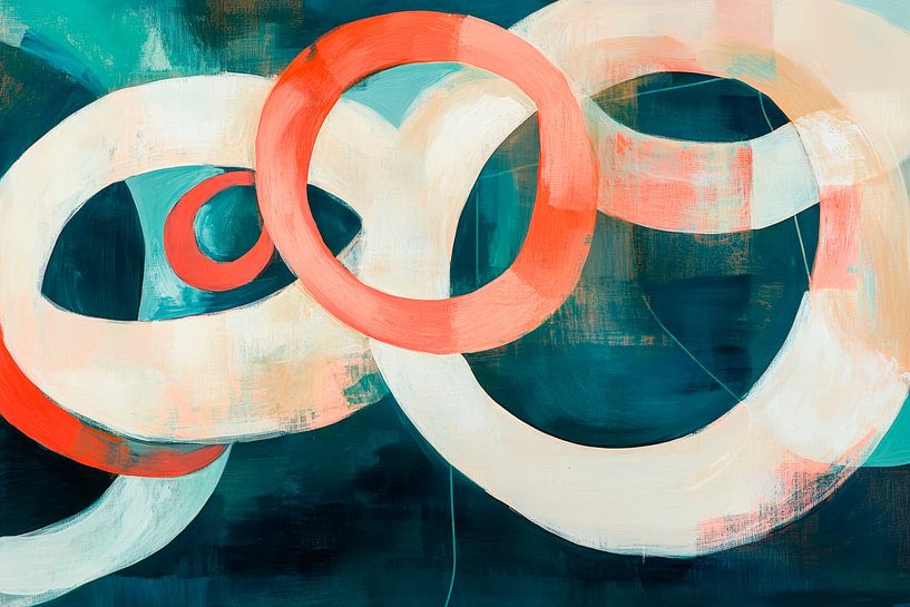 Abstract circles in bold colours by Poster Art Shop