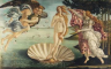 Pixel Art: De Geboorte van Venus  van JC De Lanaye