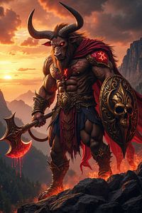 Fantasy Gothic Wall Art: INFERNUS - The Unleashed Minotaur
