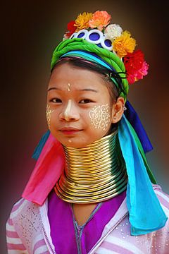 Girl from tribe of Thai Longnecks by Wilna Thomas