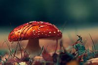 Rood met witte stippen