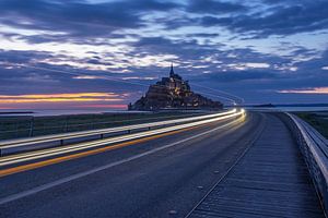 Mont Saint Michel bei Nacht