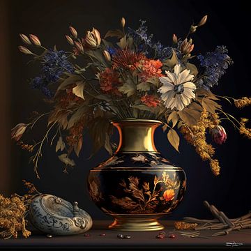 stilleven met bloemen. van Gelissen Artworks