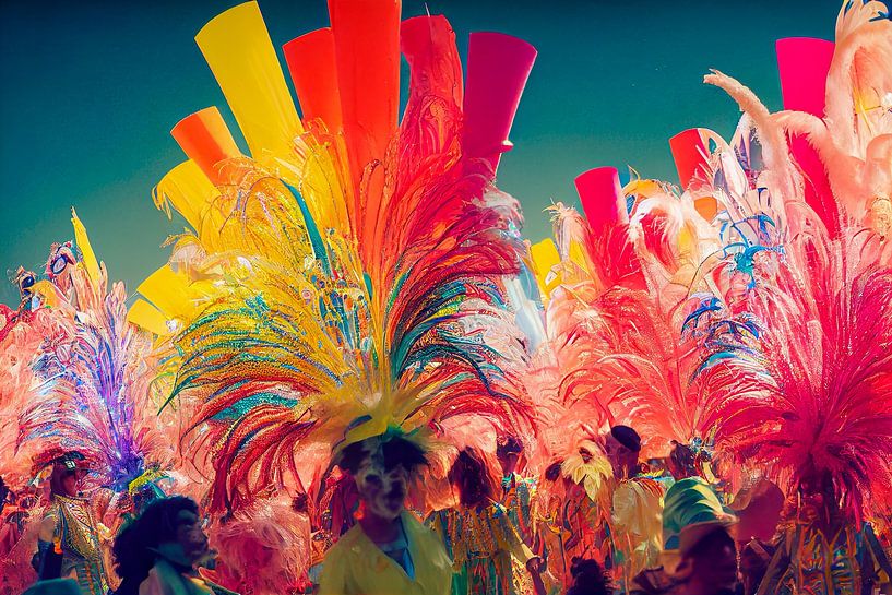 Rio de Janeiro Carnival Parade Illustration Painting by Animaflora PicsStock