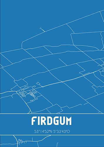 Blaupause | Karte | Firdgum (Fryslan)