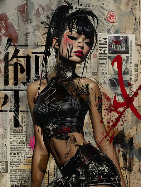 Japanese girl by Rene Ladenius Digital Art