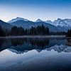 Blue hour at the Isar reservoir by Andreas Müller